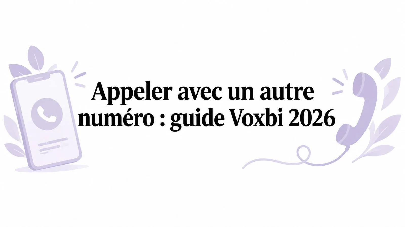 Appeler avec un autre numéro : guide Voxbi 2026