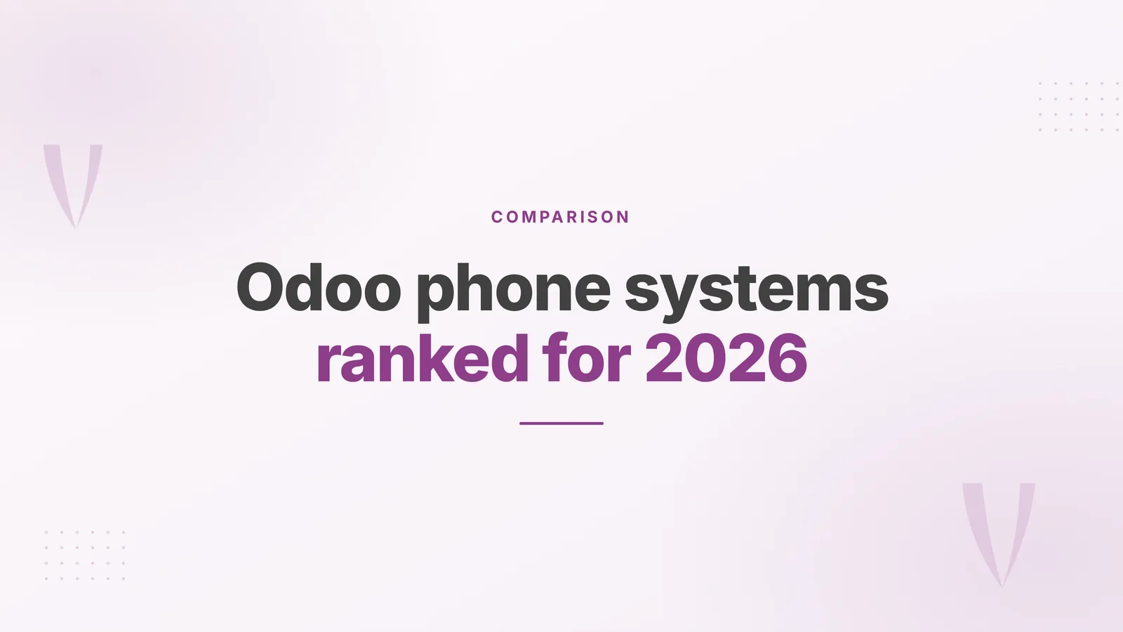 Best cloud PBX for Odoo users in 2026