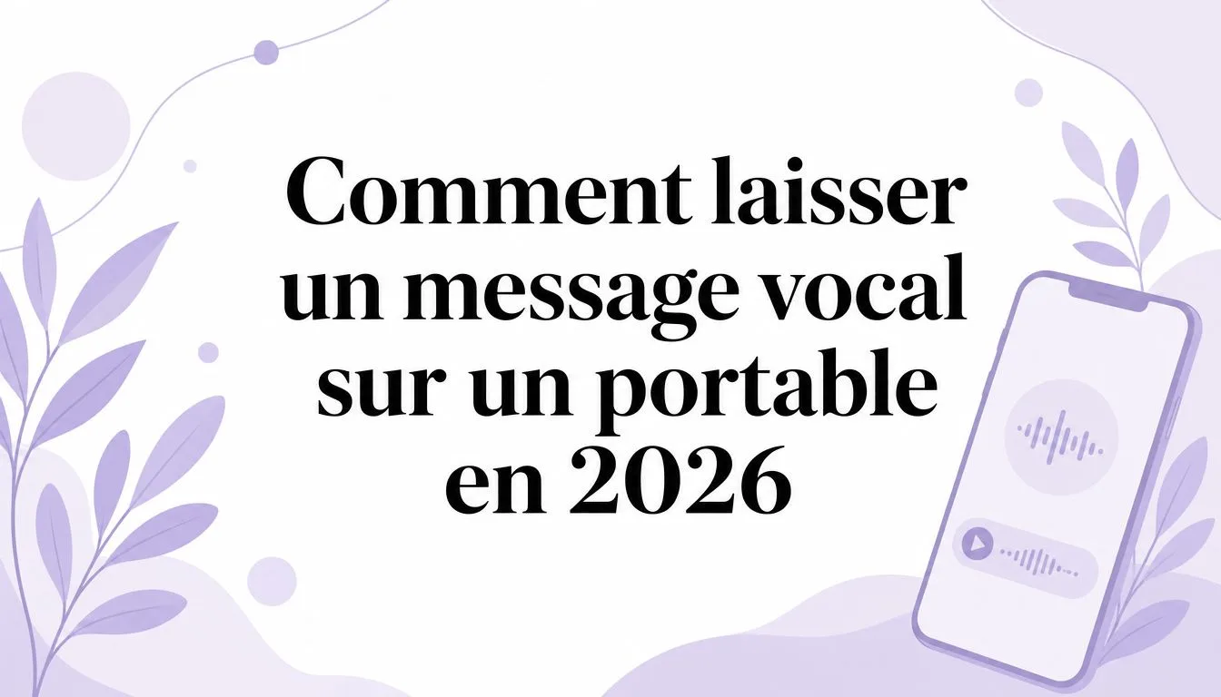 Comment laisser un message vocal sur un portable en 2026