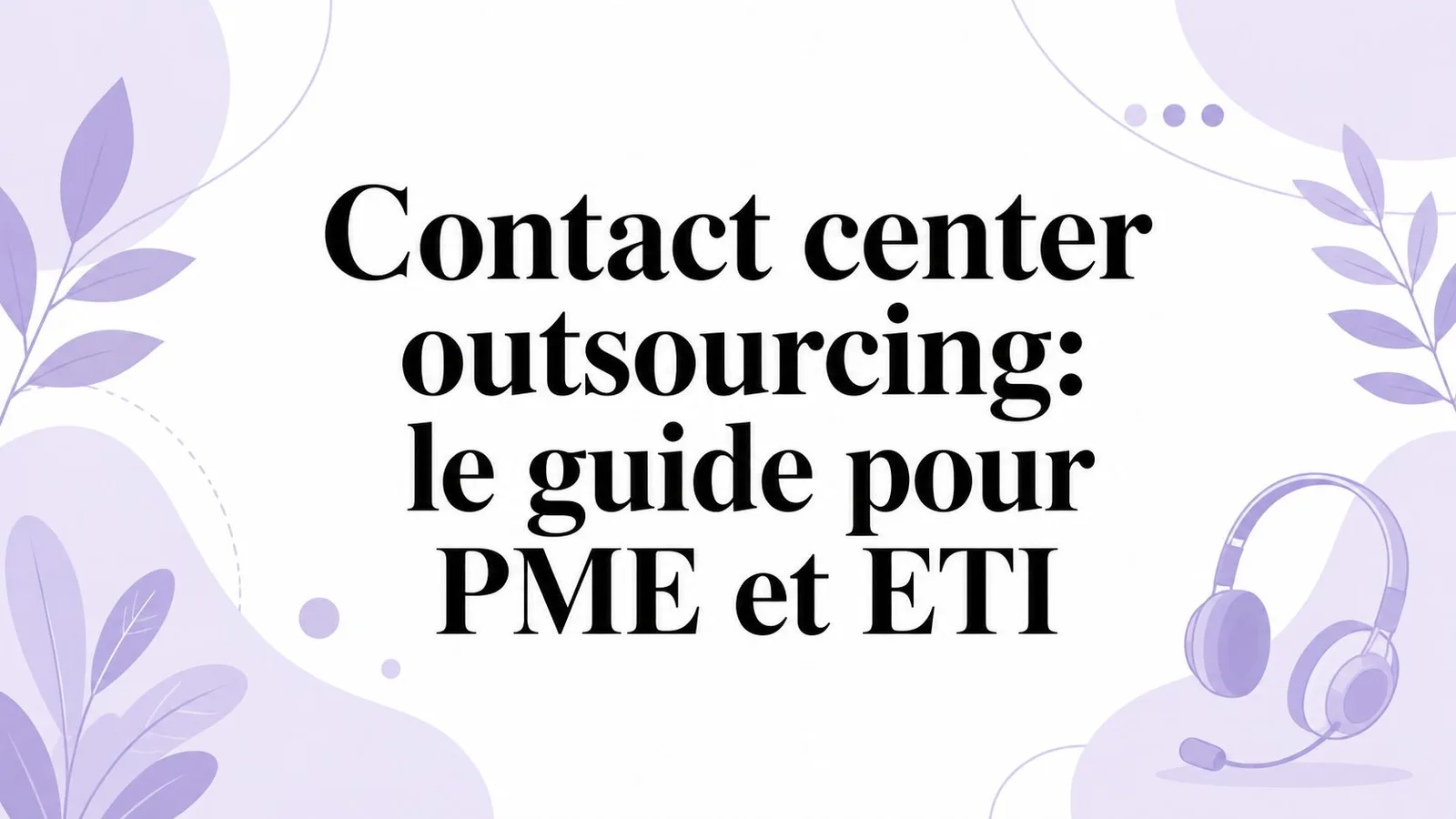 Contact center outsourcing: le guide pour PME et ETI