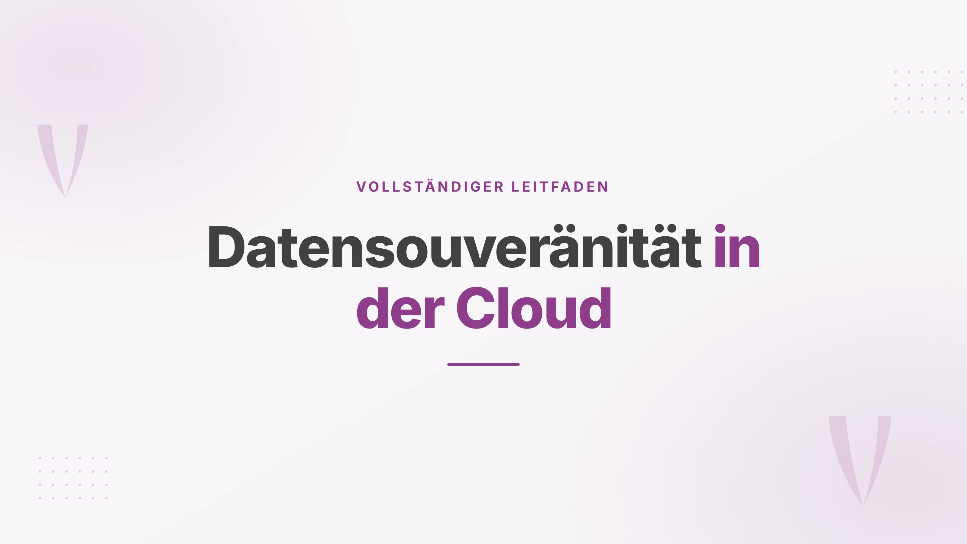 Titelbild zum Thema Datensouveränität in der Cloud, mit Schlüssel- und Schlosssymbolen.