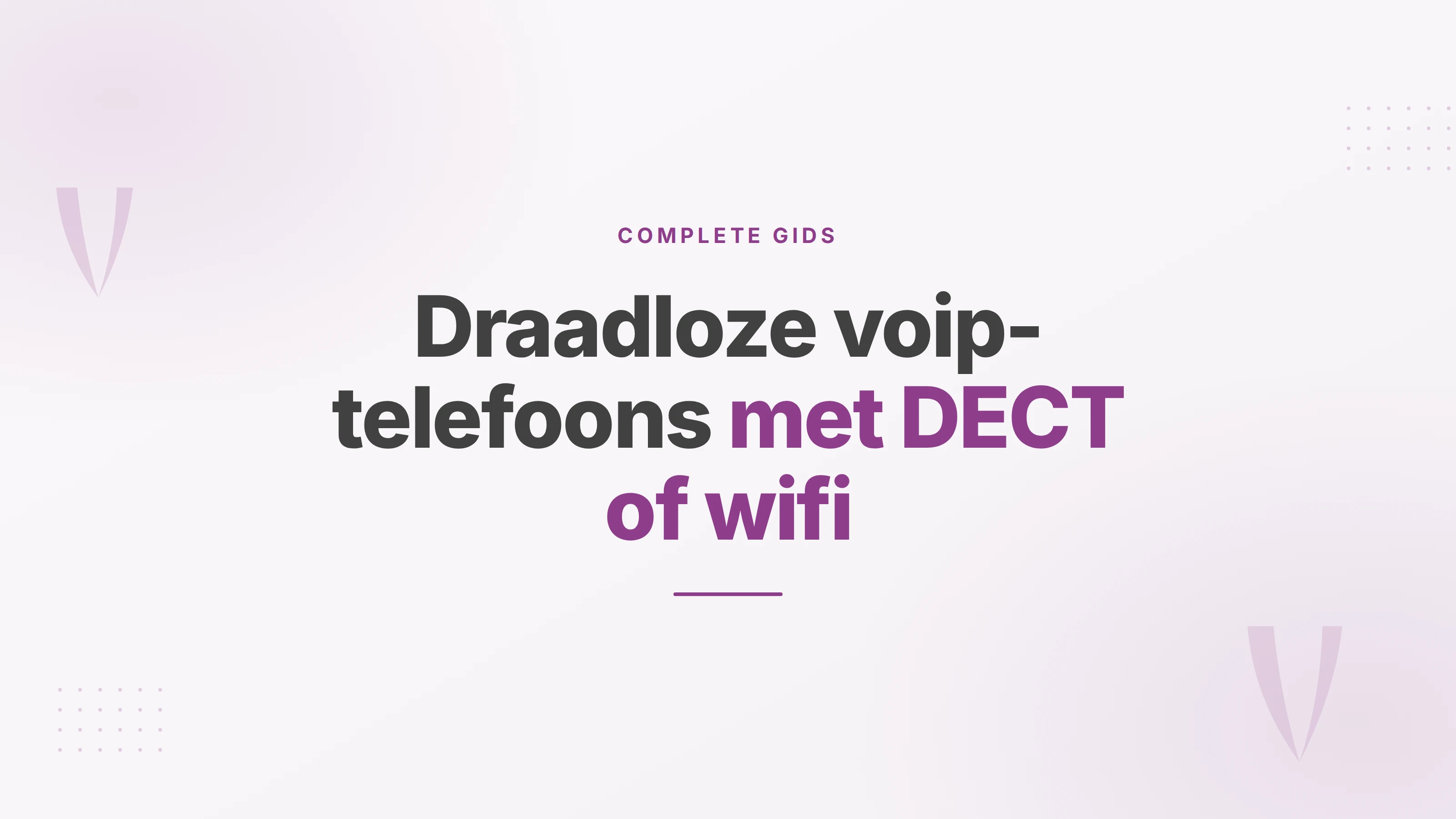 Draadloze voip-handsets die via DECT of wifi verbinding maken met een cloud-pbx