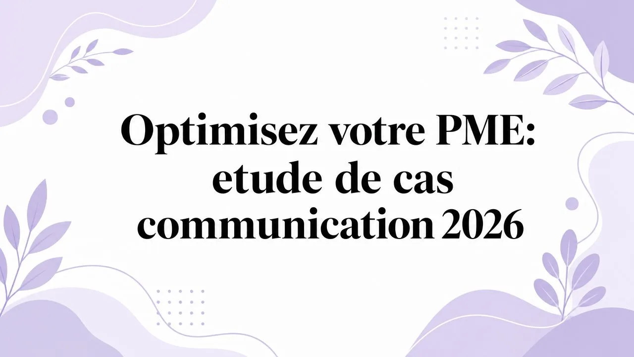 Optimisez votre PME: etude de cas communication 2026