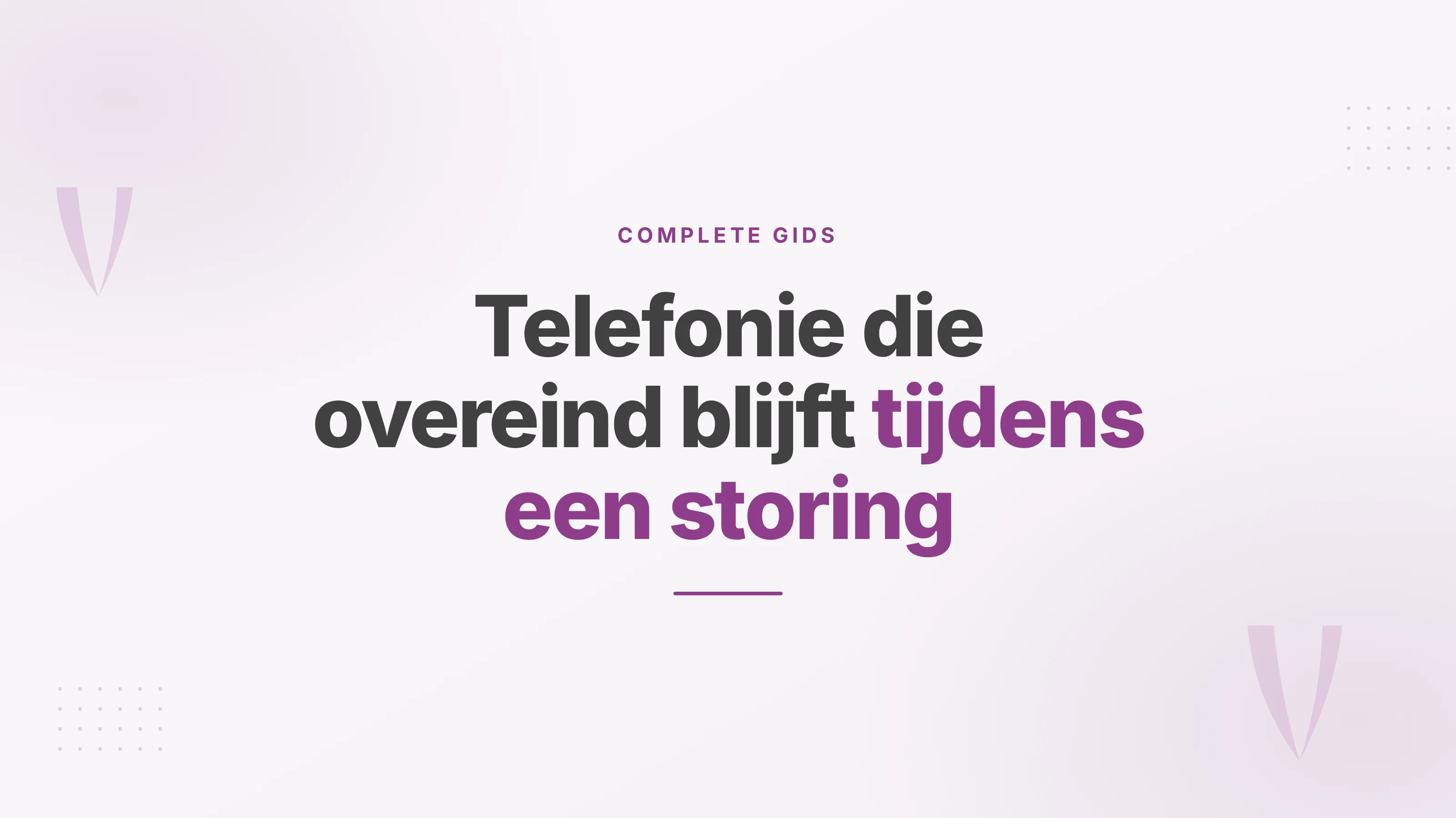 Illustratie over telefonie die tijdens een storing bereikbaar blijft en gesprekken blijft routeren