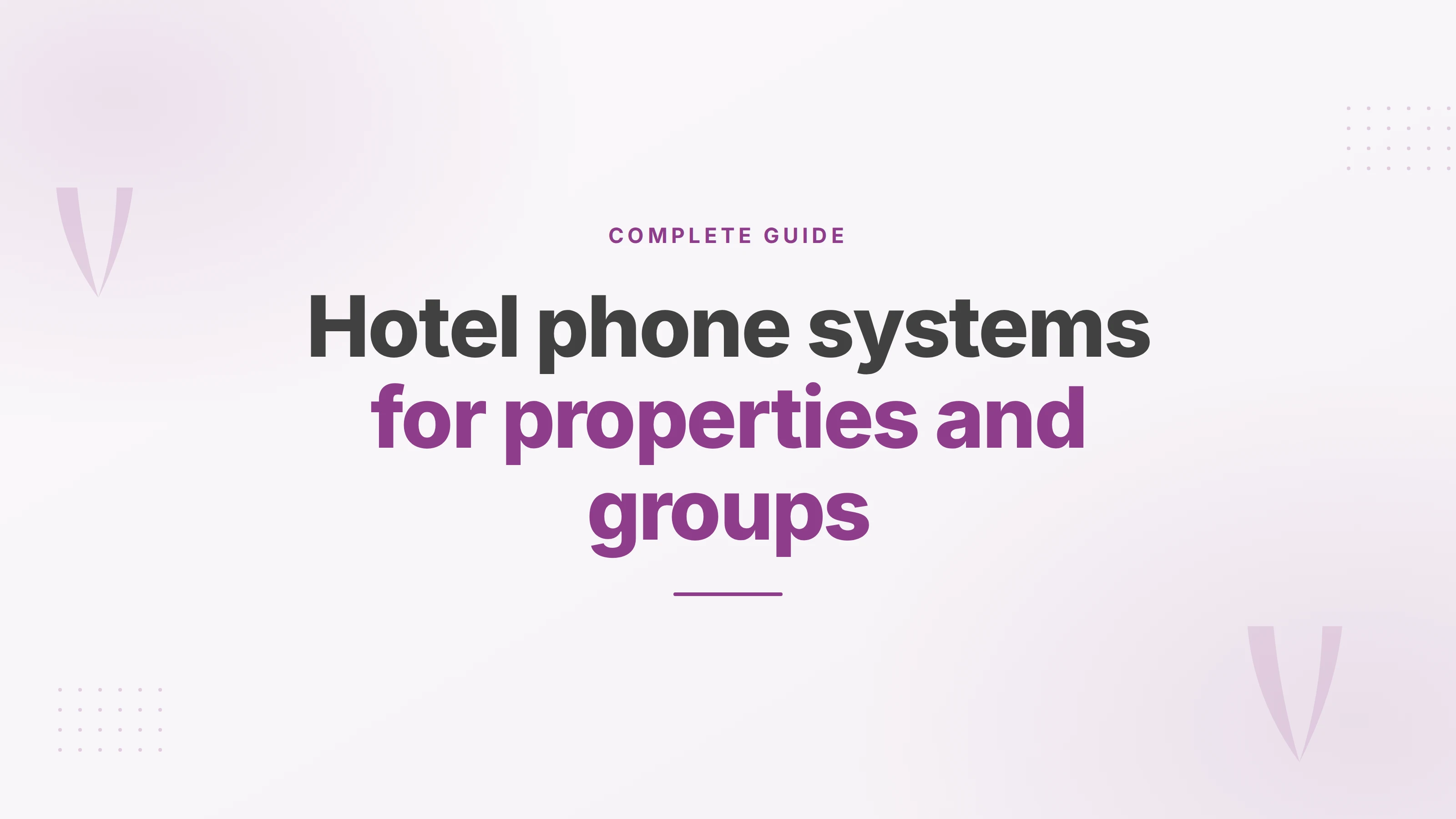 Cover illustration for a guide to choosing a cloud phone system for hotels and hotel groups
