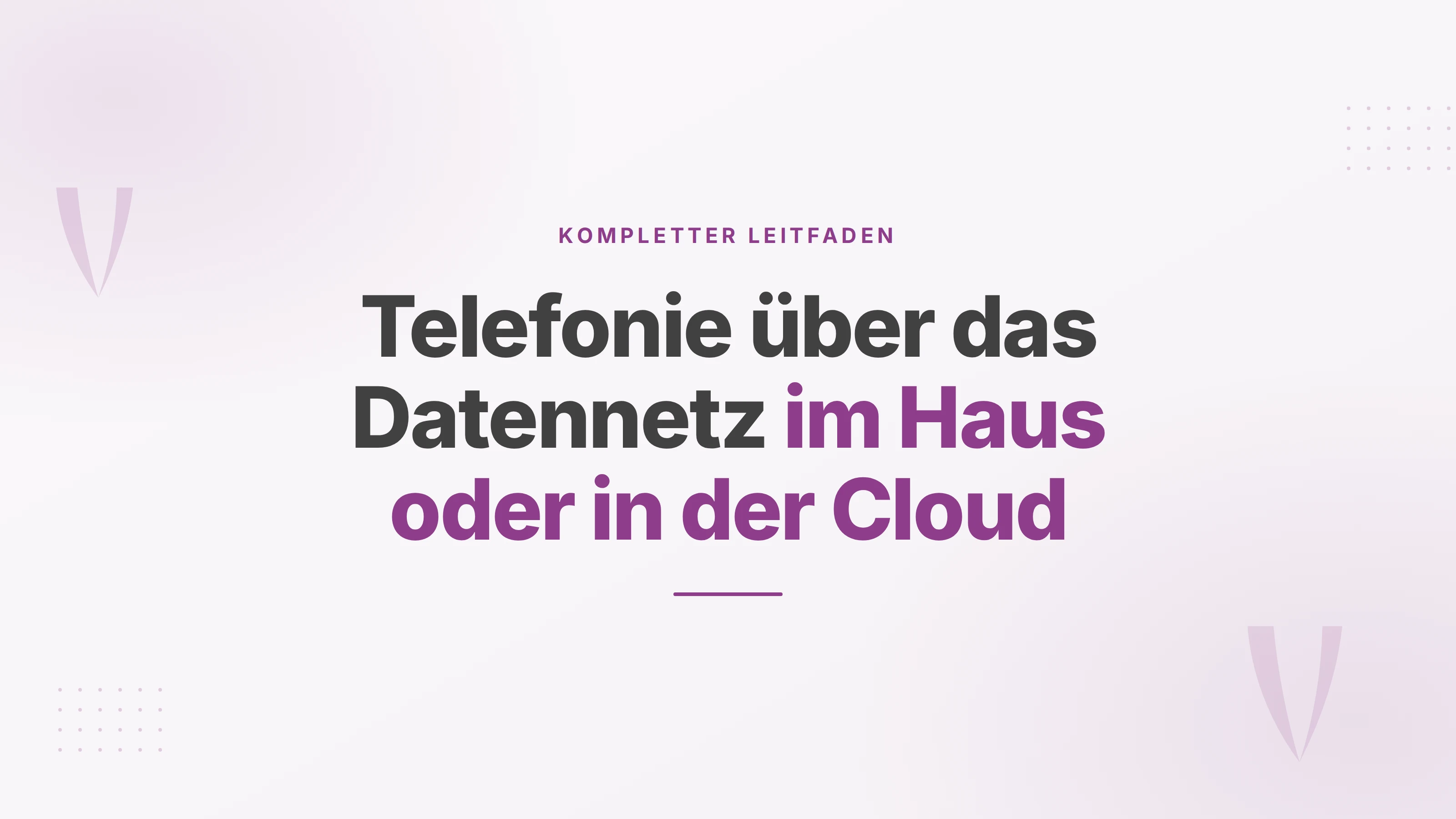 Titelbild zur IP-Telefonanlage: Telefonie über das Datennetz, im eigenen Serverraum oder in der Cloud.