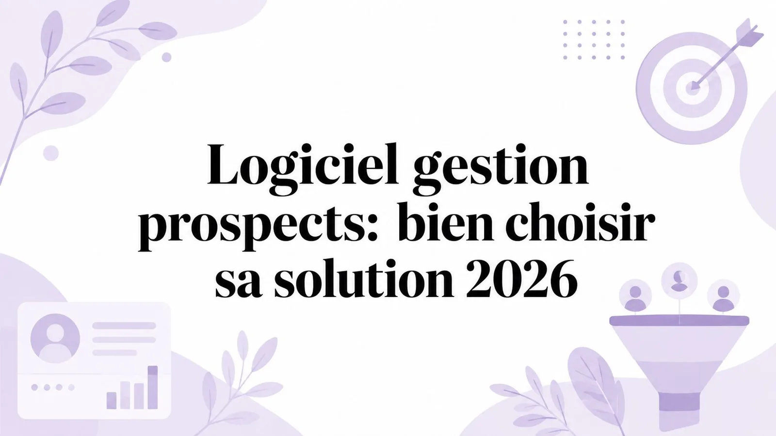 Logiciel gestion prospects: bien choisir sa solution 2026