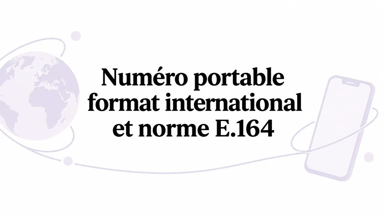 Numéro portable format international et norme E.164