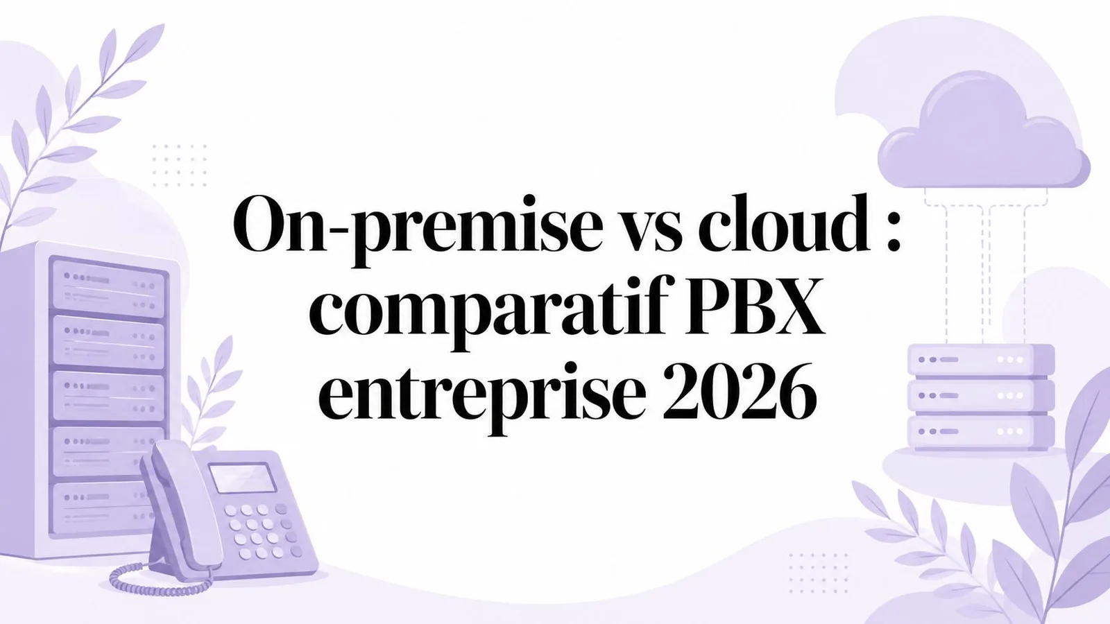 On-premise vs cloud : comparatif PBX entreprise 2026