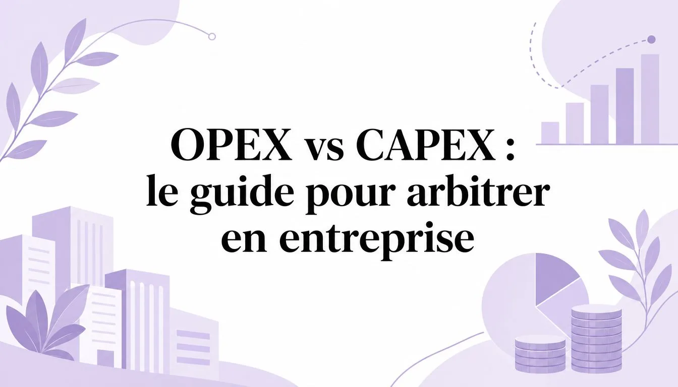 OPEX vs CAPEX : le guide pour arbitrer en entreprise
