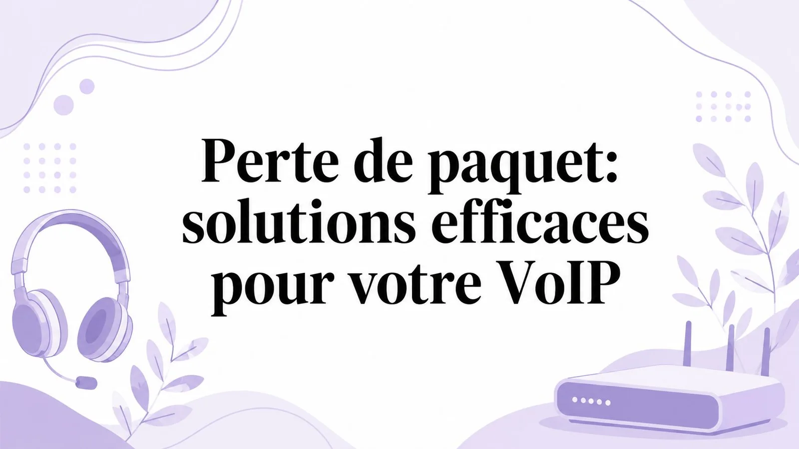 Perte de paquet: solutions efficaces pour votre VoIP