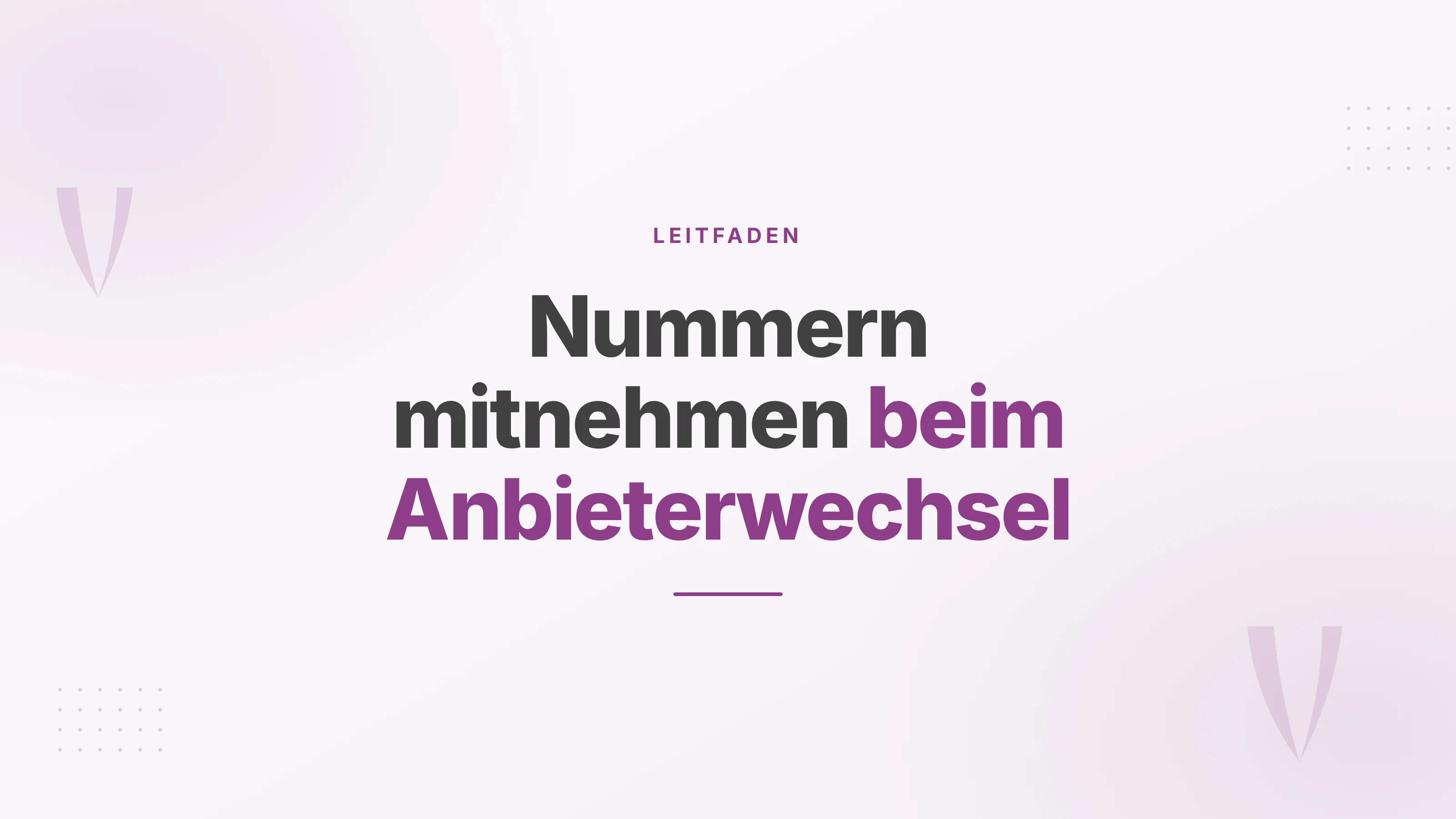 Titelbild zum Thema Rufnummernportierung: Firmennummern beim Anbieterwechsel mitnehmen
