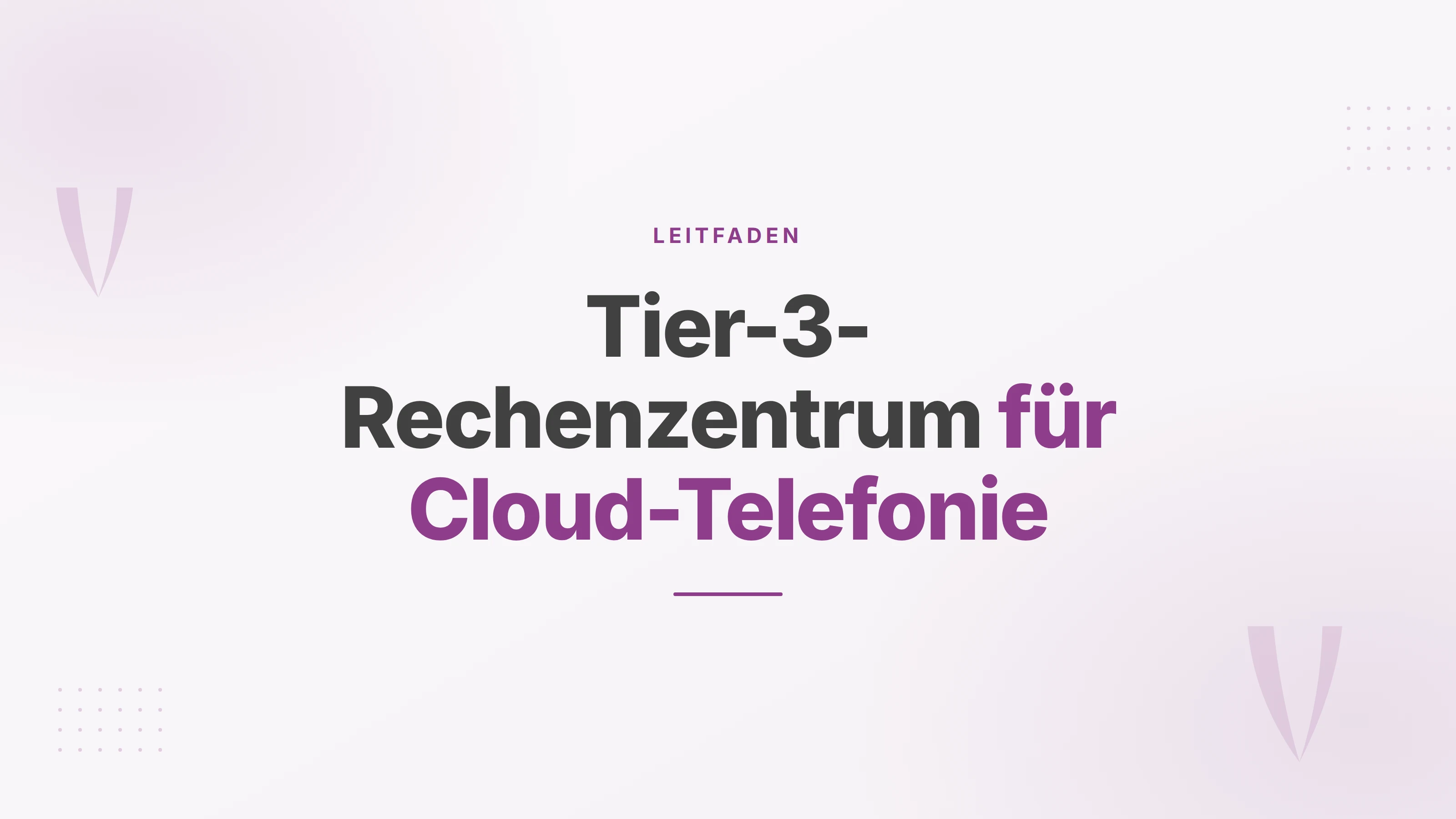 Illustration zum Tier-3-Rechenzentrum als Grundlage für Cloud-Telefonie in der Europäischen Union.