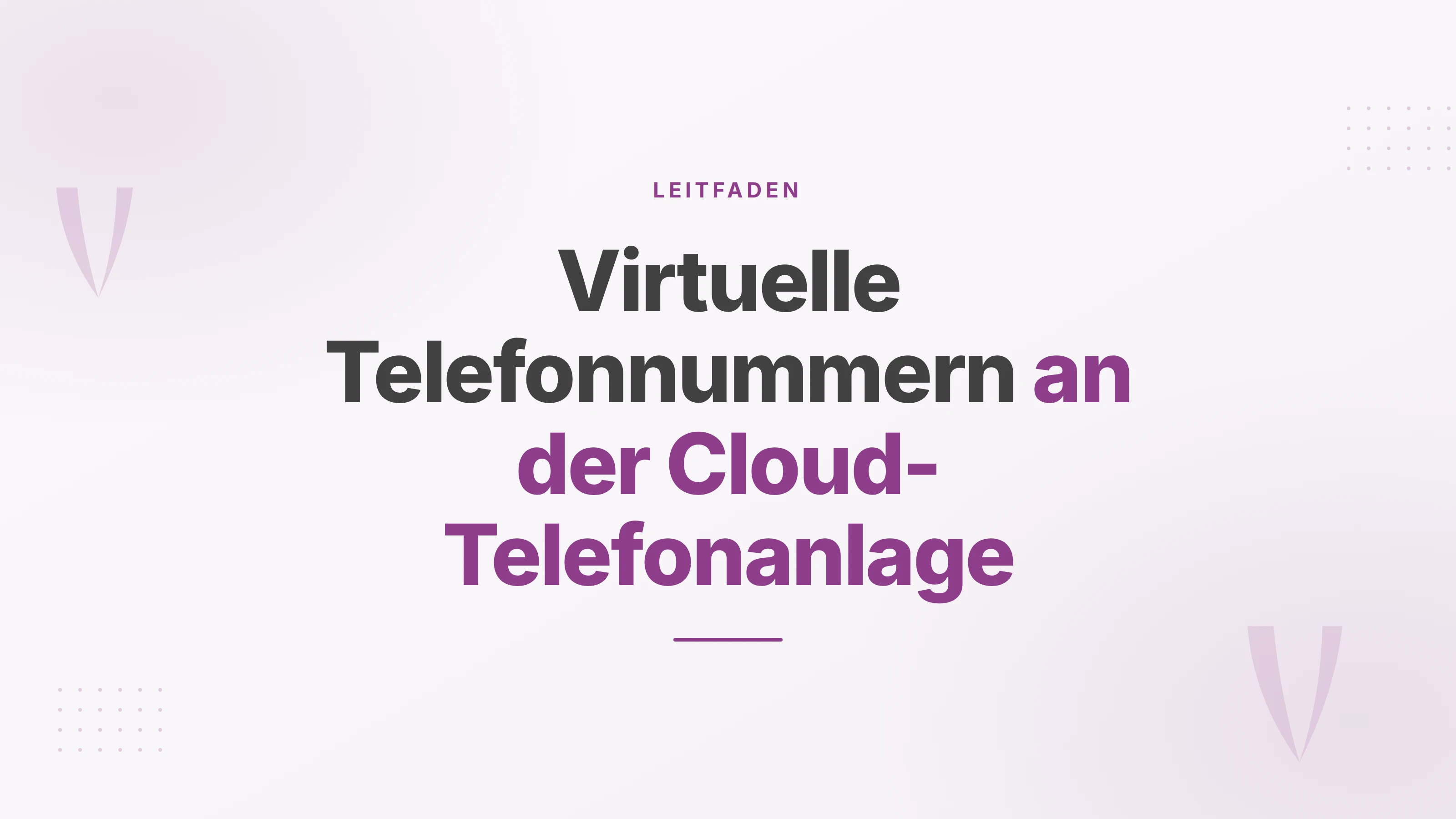 Titelbild: virtuelle Telefonnummern an einer Cloud-Telefonanlage für Unternehmen