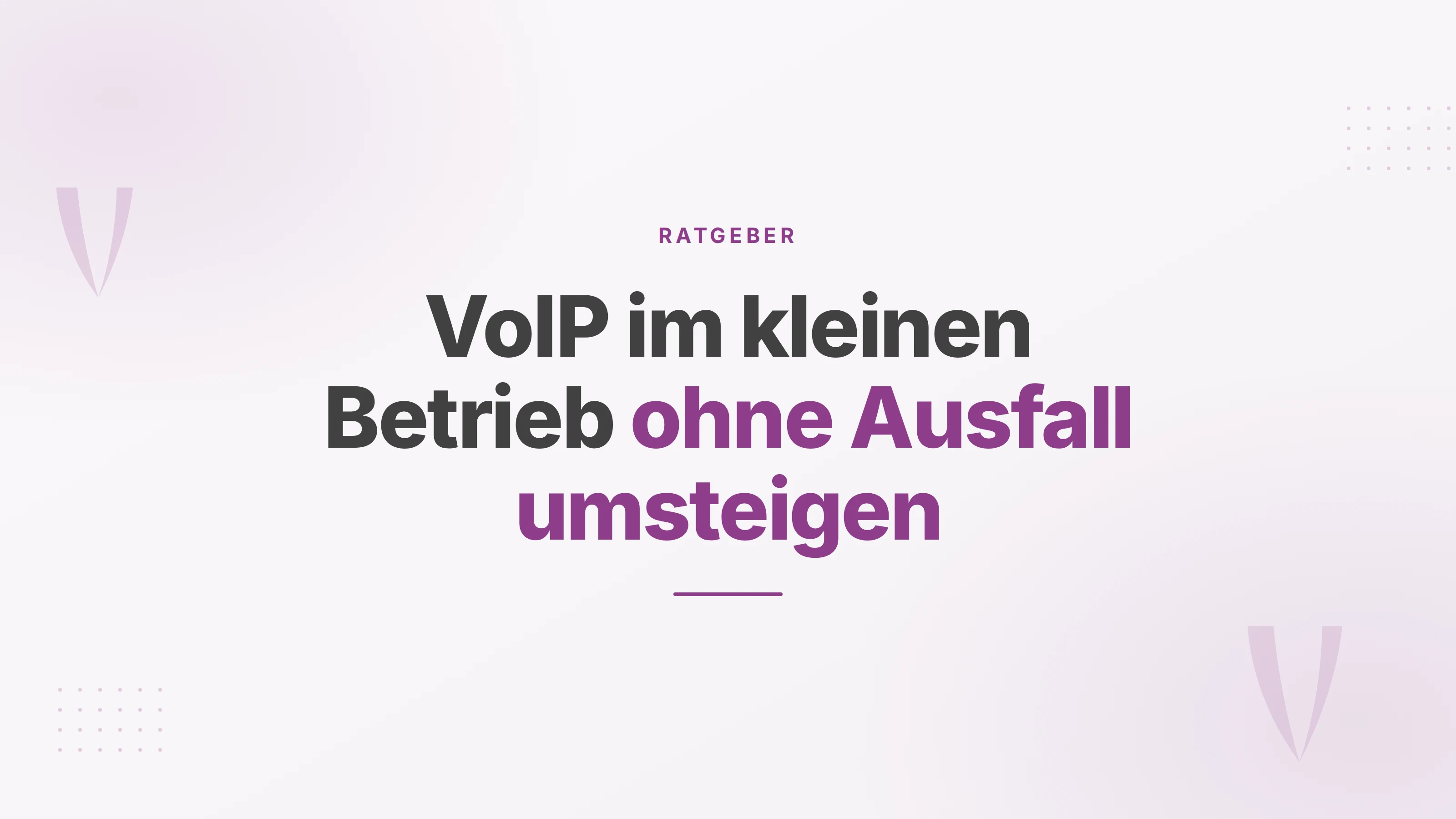Titelbild zum Umstieg auf VoIP-Telefonie für kleine Unternehmen