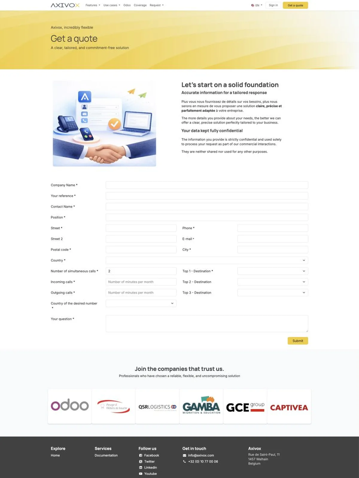 Every pricing path on axivox.com ends here. Captured 18 August 2026.