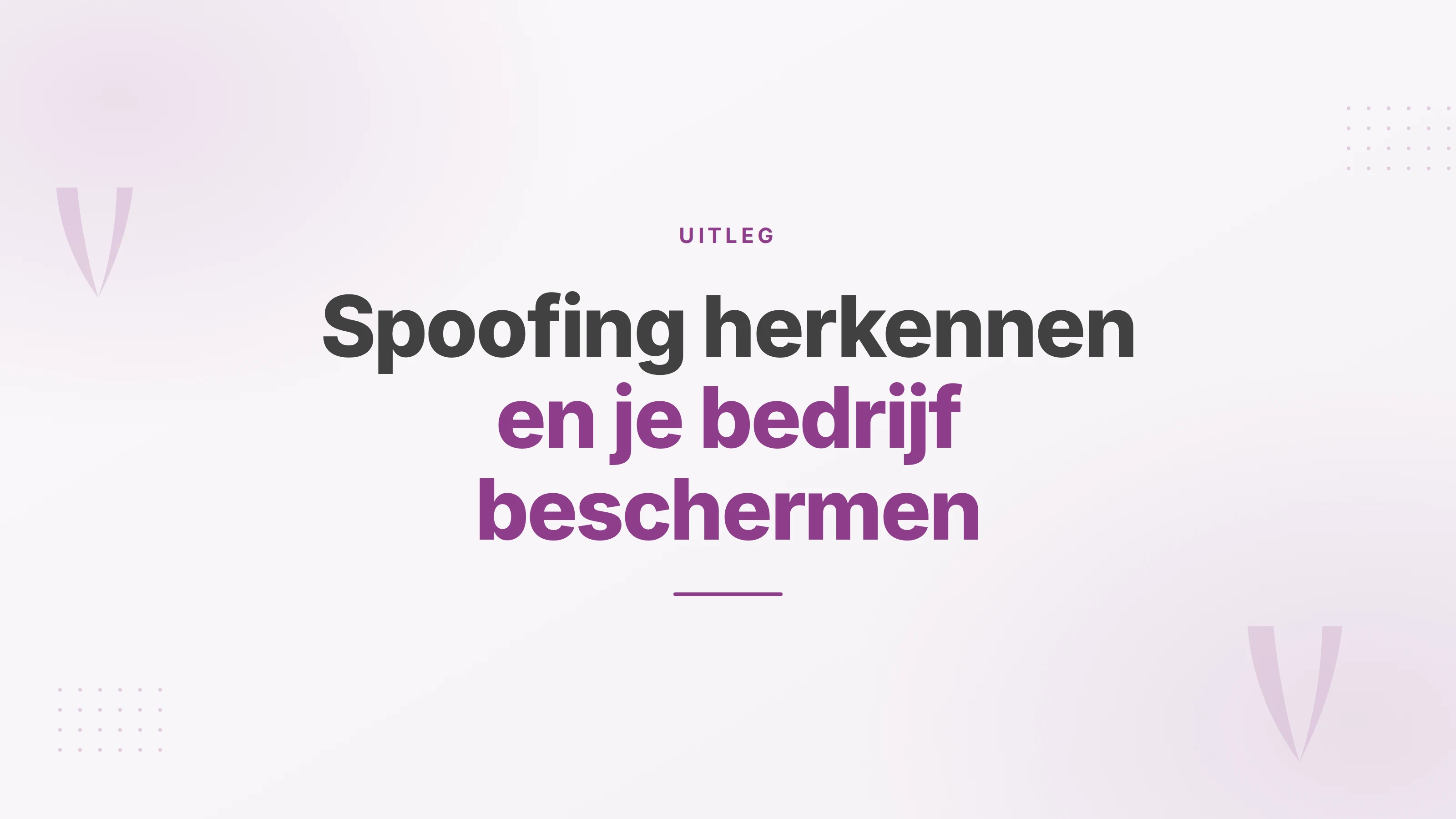Omslag met de tekst spoofing herkennen en je bedrijf beschermen