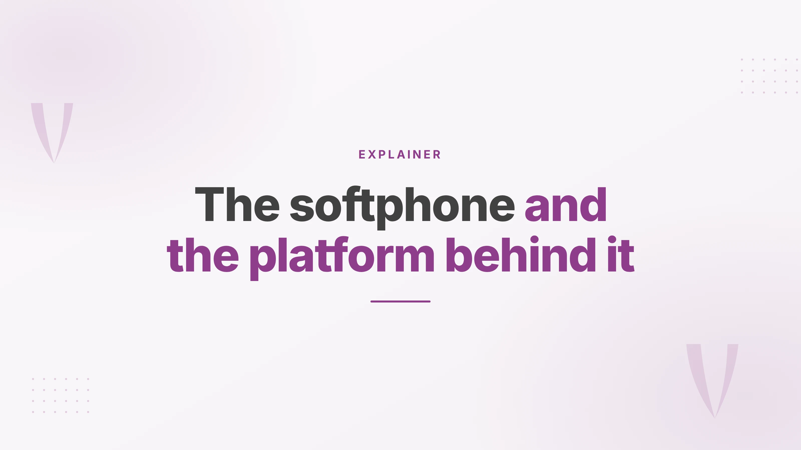 Cover illustration for a guide explaining softphones and the phone platform that sits behind them