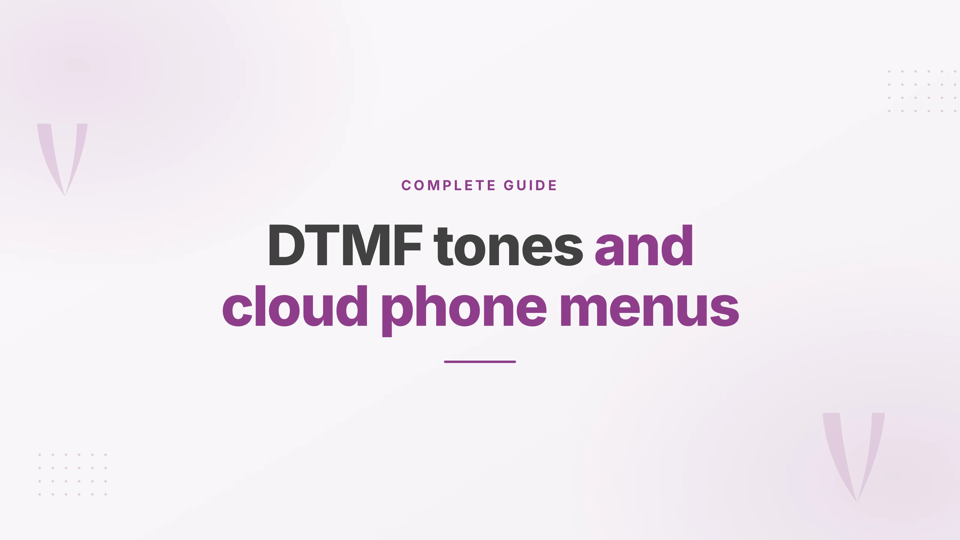 Illustration of a phone keypad sending tone pairs into a cloud voice menu
