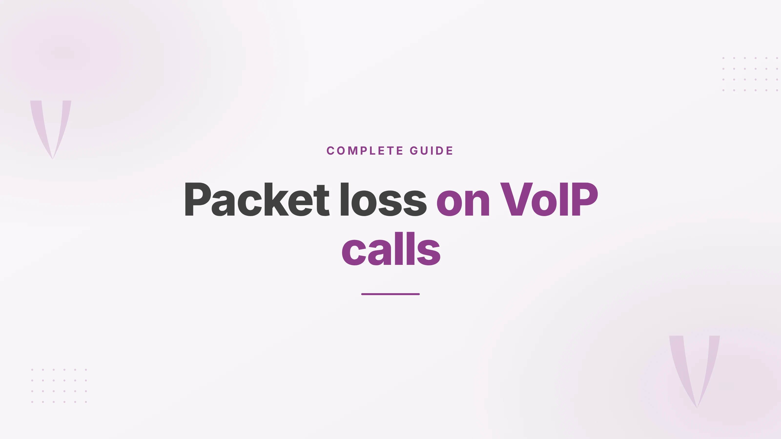 Illustration of voice packets dropping between two sites on a business phone network