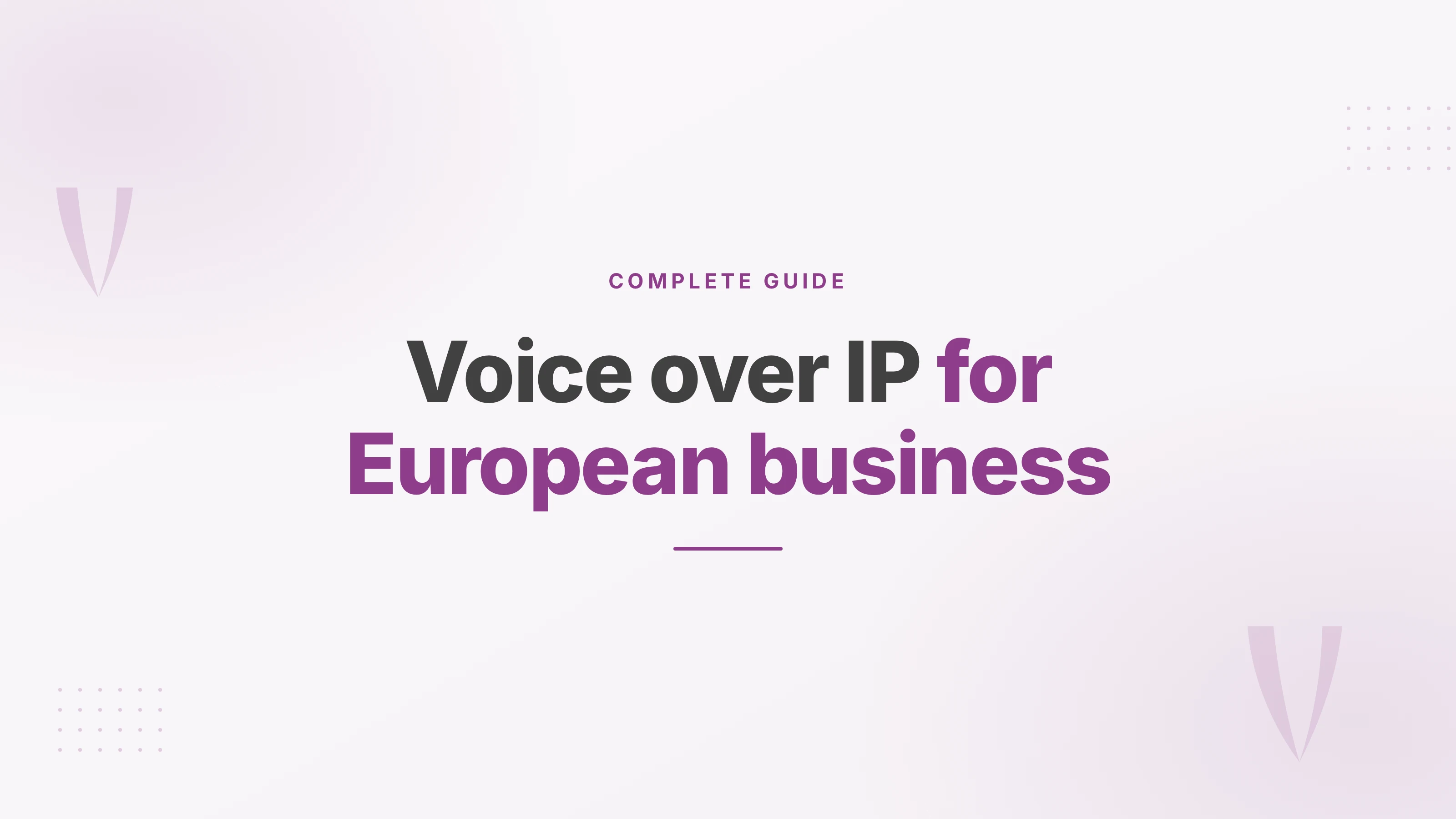 Cover image for a guide to voice over IP for European businesses