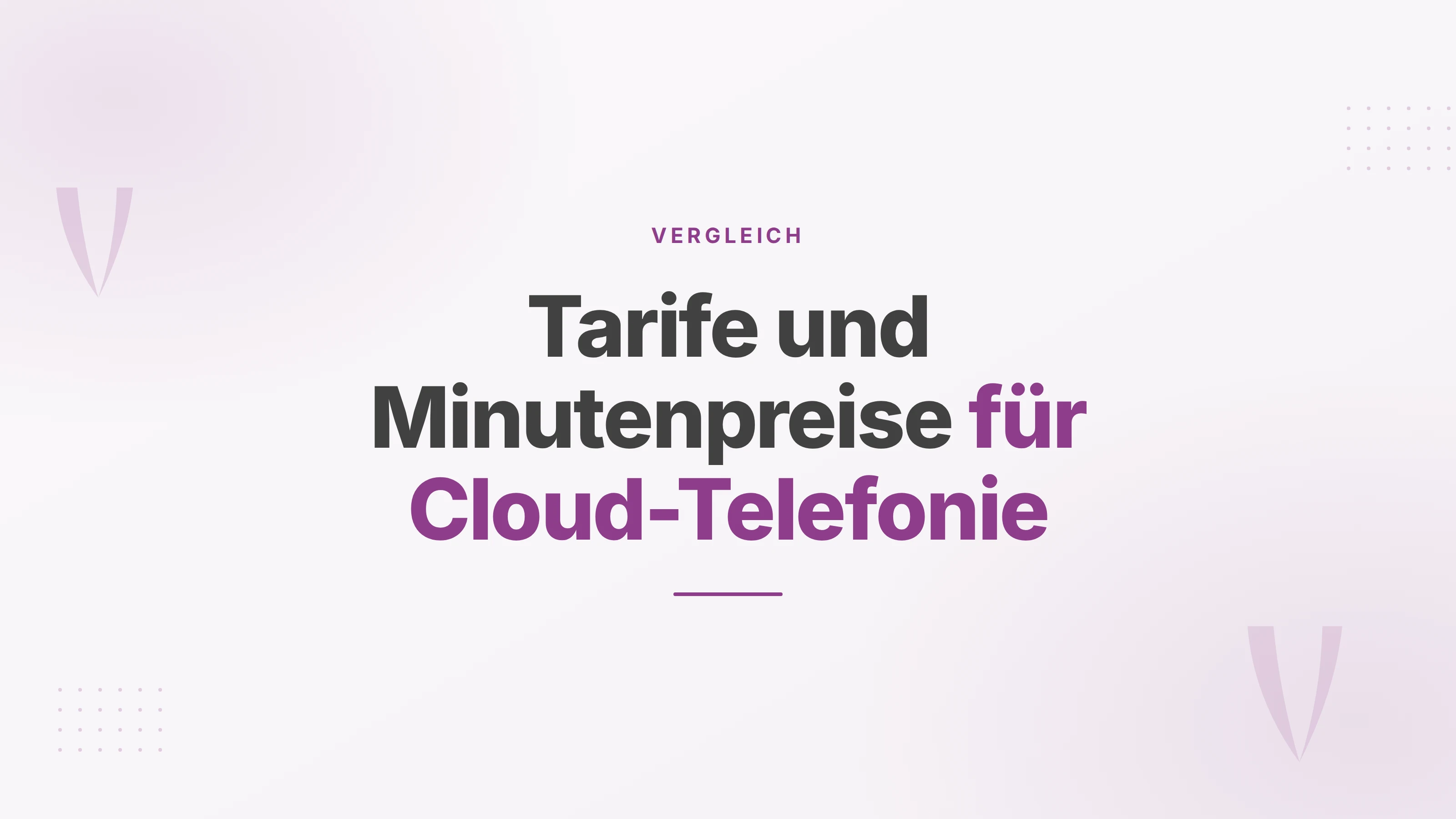 Titelbild mit dem Thema Tarife und Minutenpreise für Cloud-Telefonie bei Zoom Phone und Voxbi